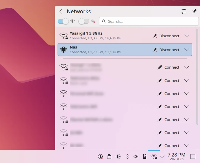 Imagen del Network Manager, Conexión establecida